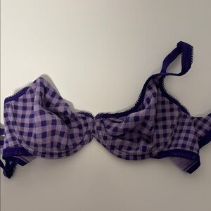 Cacique Lavender Plaid Bra